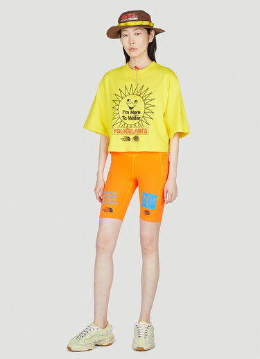 The North Face x Online Ceramics クロップドプリントTシャツ イエロー tnf0252054