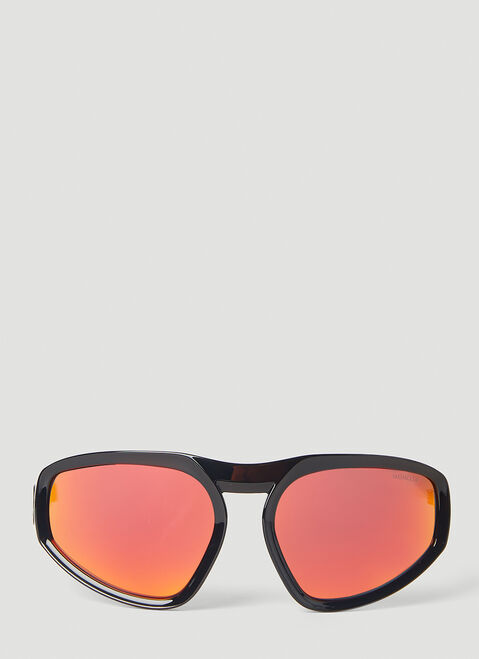 Prada Pentagra Geometric Sunglasses Black lpr0251013