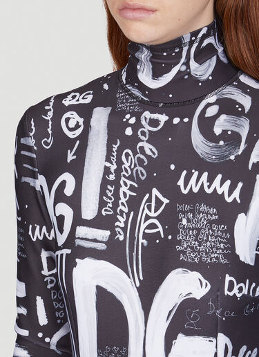 Dolce & Gabbana Logo Print Jumpsuit Black dol0250014