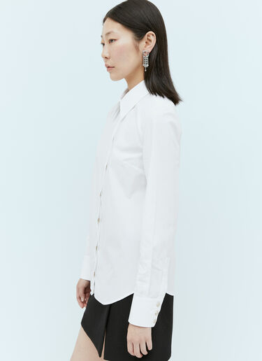 Gucci Logo Embroidery Cotton Shirt White guc0254021