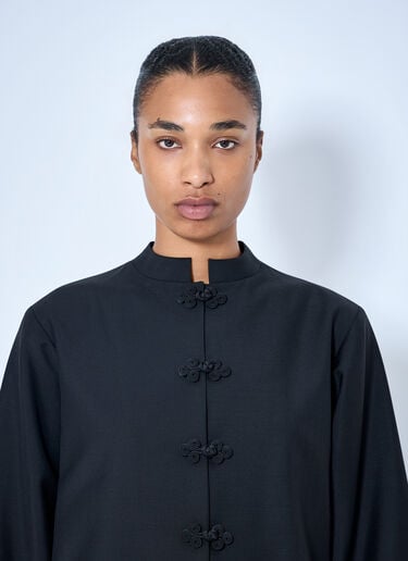 LN-CC® - RÓHE: Pankou Closure Jacket - Black RÓHE Pankou Closure Jacket Black roe0265002