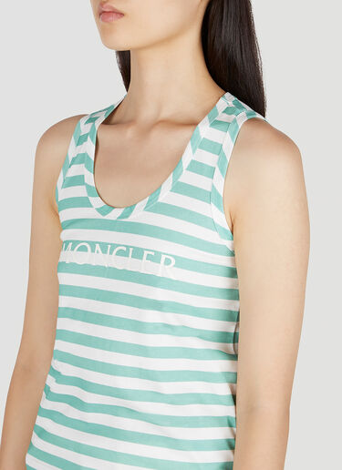 Moncler Striped Tank Top Green mon0252042