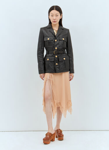 Chloé 실용적인 가죽 재킷  블랙 chl0257015