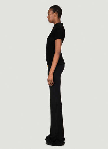 Velvet Jersey Top Balmain Velvet Jersey Top Black bln0253023