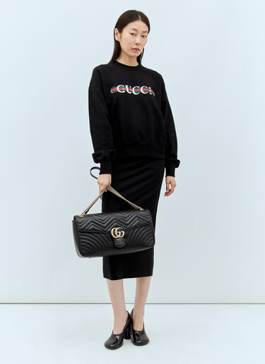 Gucci Logo Print Sweatshirt Black guc0257011