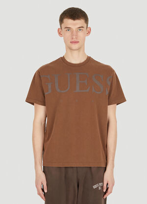 Guess USA Logo T-Shirt Brown gue0150008