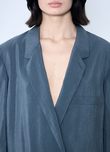 Lemaire Soft Tailored Double-Breasted Blazer Grey lem0260003