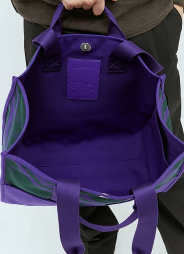 Burberry Check Shopper Tote Bag Purple bur0154037