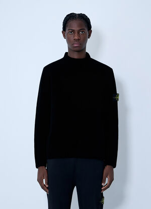 Stone Island Logo Patch Sweater Black sto0164012