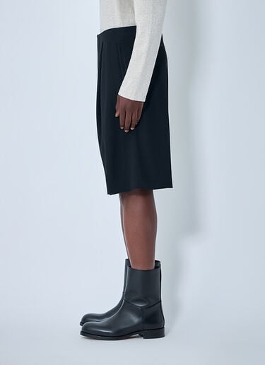 The Row Sayed Wool Shorts Black row0164003