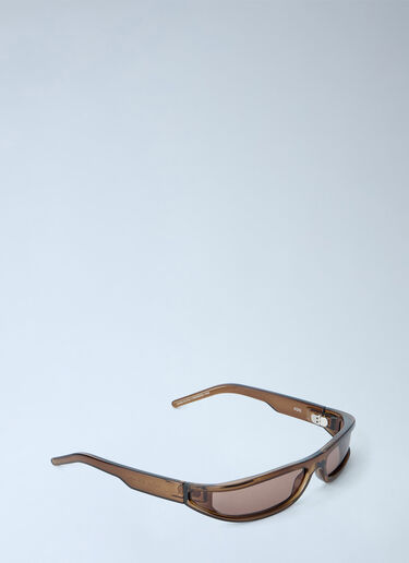 LN-CC® - Rick Owens: Fog Sunglasses - Brown Rick Owens Fog Sunglasses Brown ric0165085