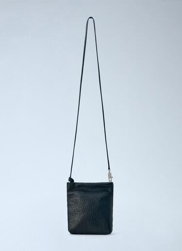 LN-CC® - Rick Owens: Leather Crossbody Bag - Black Rick Owens Leather Crossbody Bag Black ric0165028
