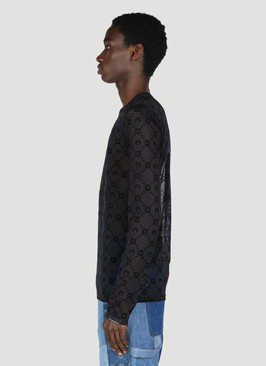 Marine Serre Flocked Mesh Top Black mrs0152009