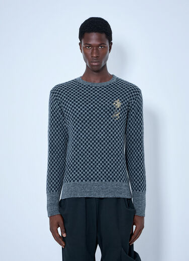Vivienne Westwood チェックメイト ジャンパー グレー vvw0166009