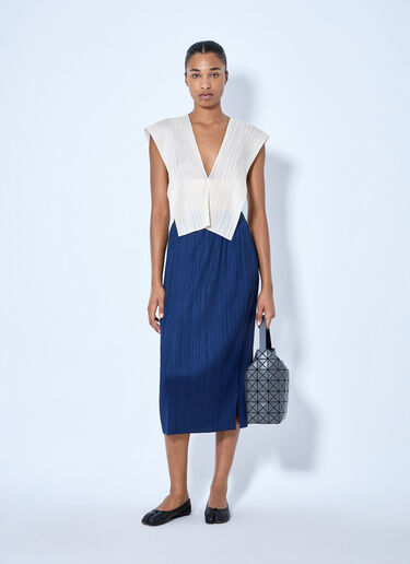 LN-CC® - Pleats Please Issey Miyake: Sleeveless Pleated Tunic - Beige Pleats Please Issey Miyake Sleeveless Pleated Tunic Beige plp0265005