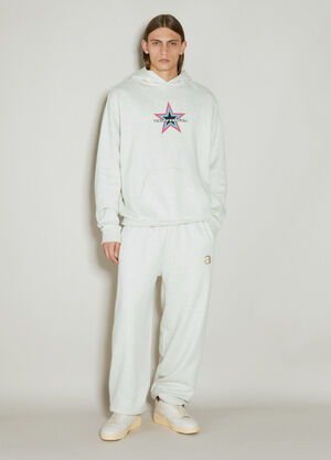 Jil Sander Star Logo Hooded Sweatshirt White jil0154002