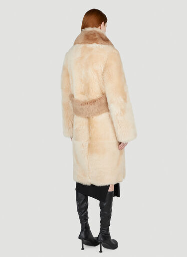 Helmut Lang Shearling Coat Beige hlm0251003