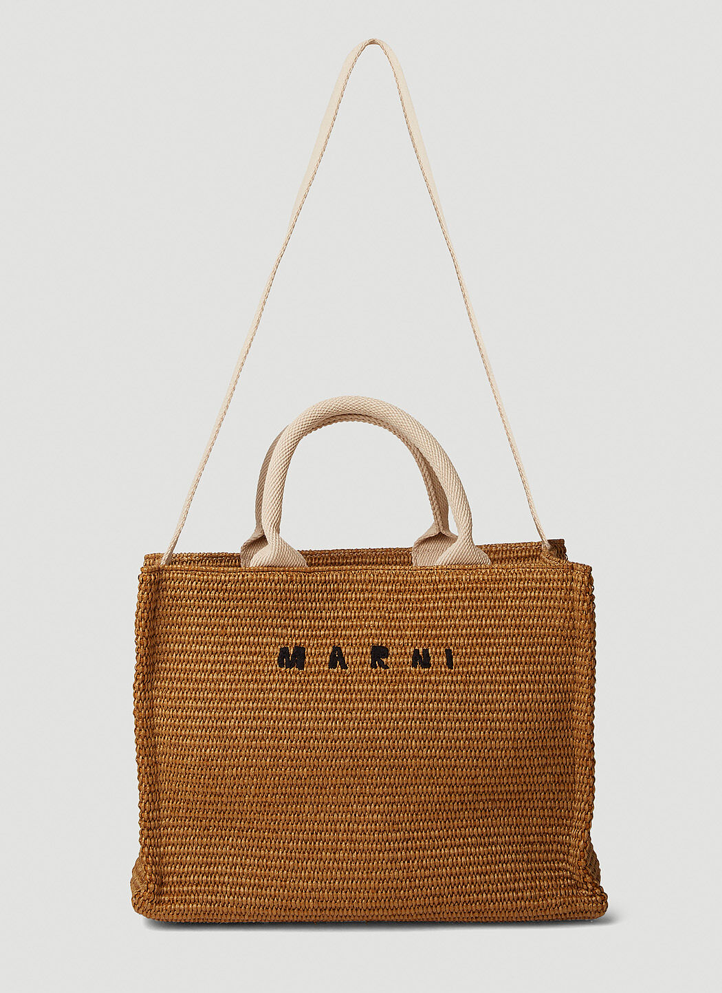 Marni スモールバスケットトートバッグ ホワイト mni0255024