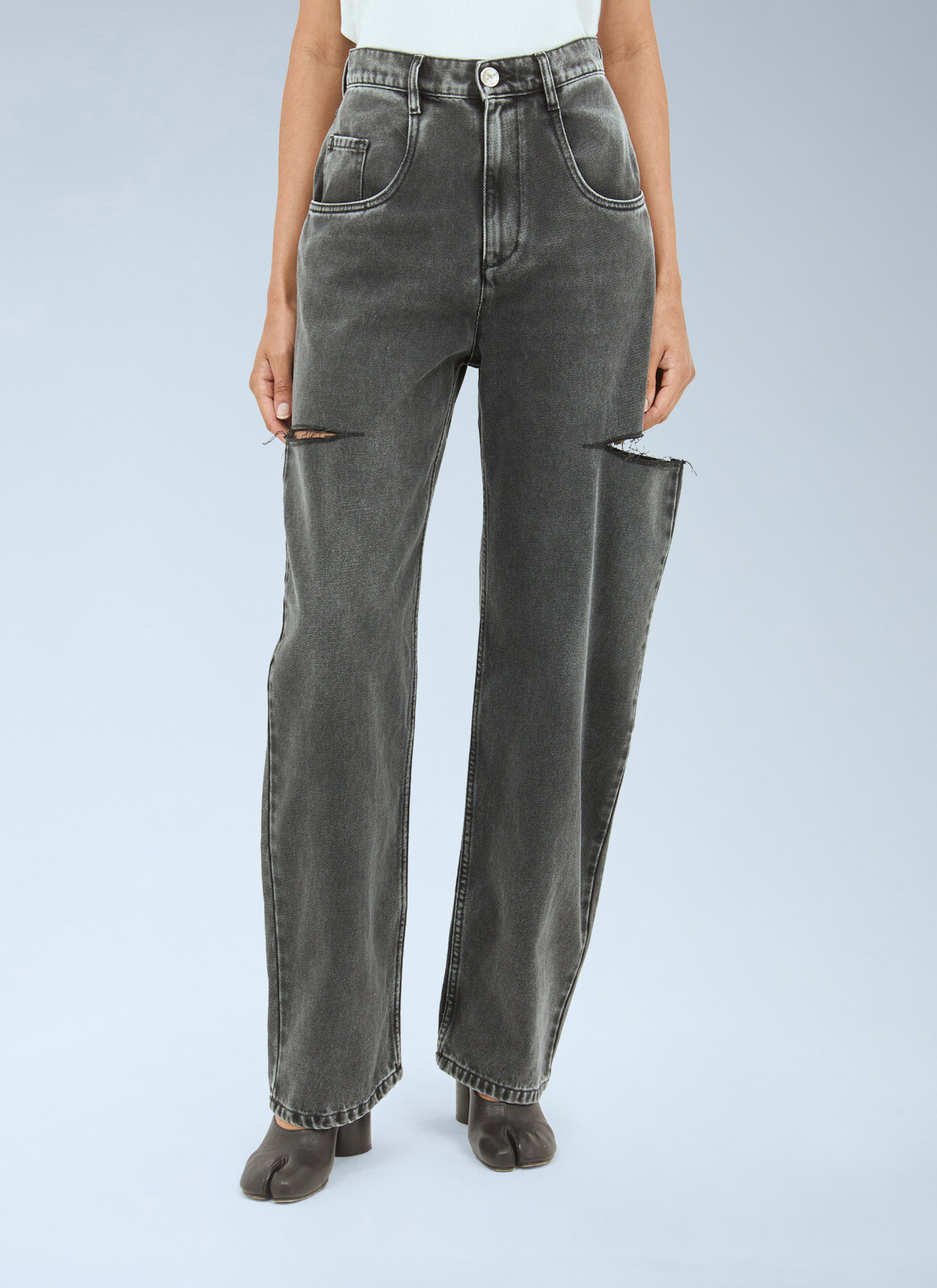 Maison Margiela Women's' Cut-Out Jeans in Black | LN-CC®