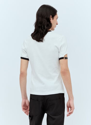 Courrèges Buckle Contrast T-Shirt White cou0156009