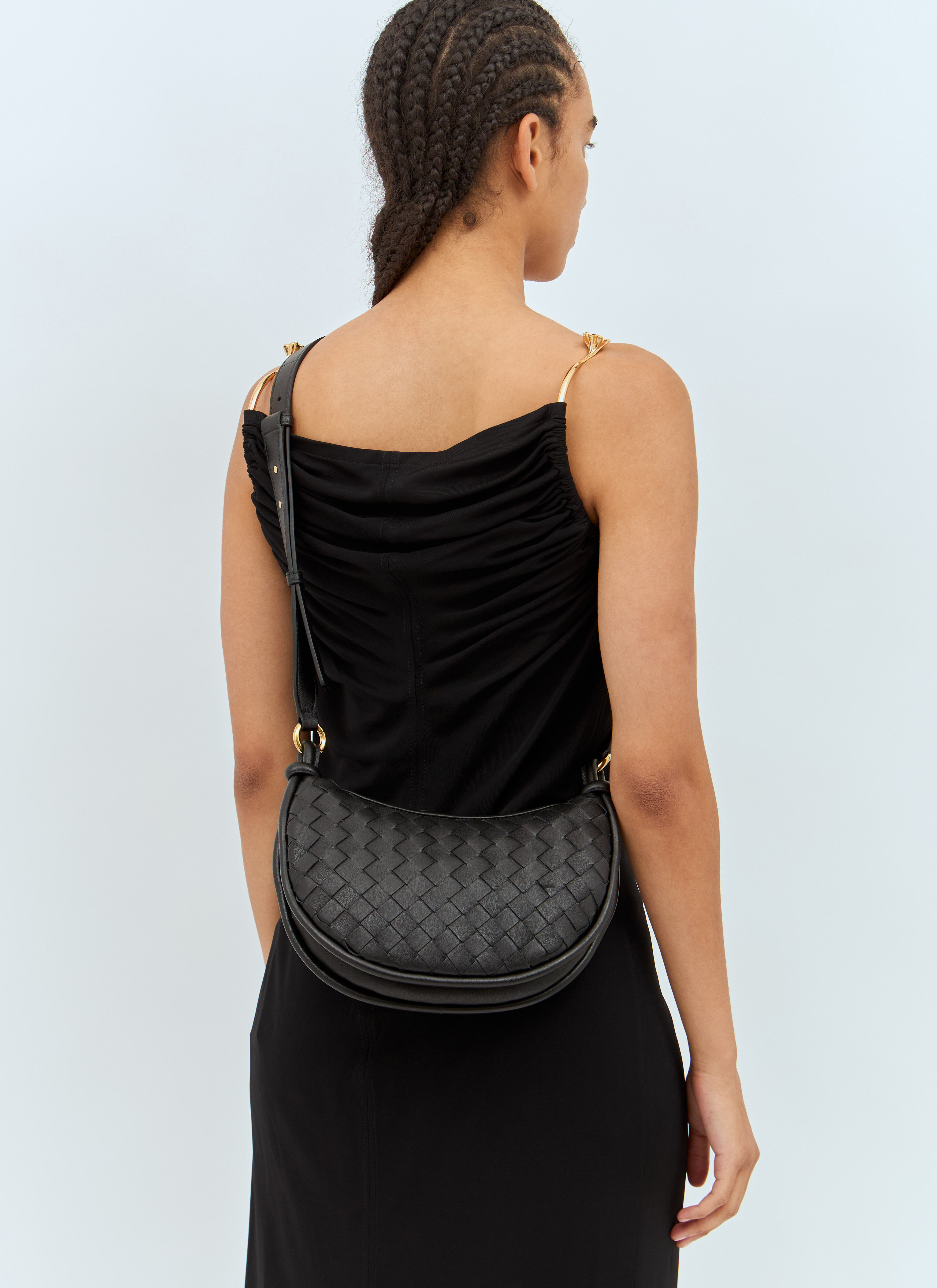 Bottega Veneta Women s Gemelli Messenger Bag in Black LN CC