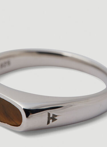 Tom Wood Mario Tiger Eye Ring Silver tmw0349003