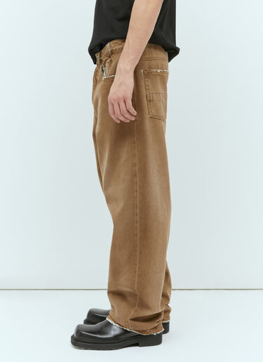 Diesel 2001 D-Macro-U Distressed Denim Jeans Brown dsl0157027
