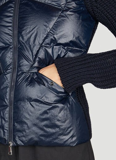 Moncler Padded Wool Cardigan Navy mon0253038