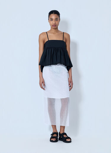 Cecilie Bahnsen CBselena Embroidered Taffeta Top Black cec0264002