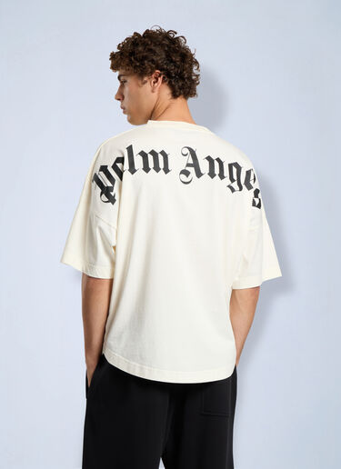 LN-CC® - Palm Angels: Classic Logo Oversized T-Shirt - White Palm Angels Classic Logo Oversized T-Shirt White pma0166124