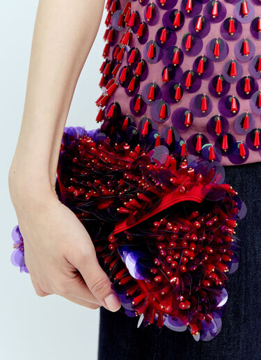Dries Van Noten 亮片装饰手拿包 红色 dvn0256039