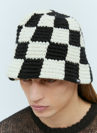 Stüssy Check Knit Bucket Hat Black sts0153025