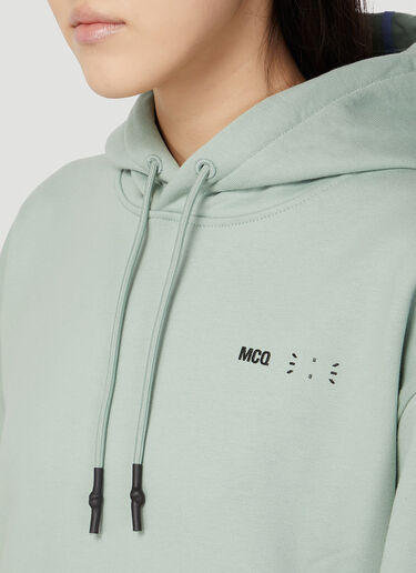 MCQ IC0 Logo Print Hooded Sweatshirt Green mkq0247042