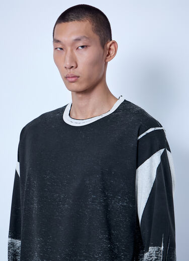 LN-CC® - Yohji Yamamoto: Dense Single Jersey Round Neck Long Slv T-Shirt - Grey Yohji Yamamoto Dense Single Jersey Round Neck Long Slv T-Shirt Grey yoy0165008