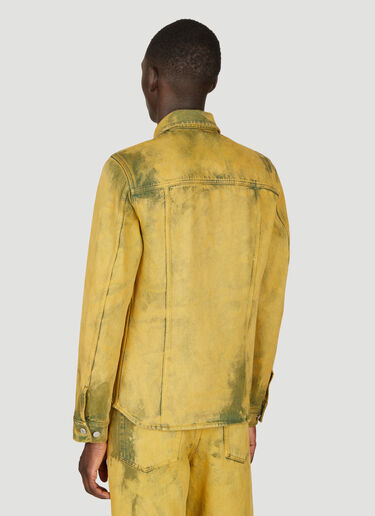 Dries Van Noten Distressed Denim Shirt Yellow dvn0156005