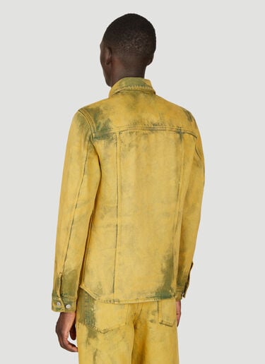 Dries Van Noten Distressed Denim Shirt Yellow dvn0156005