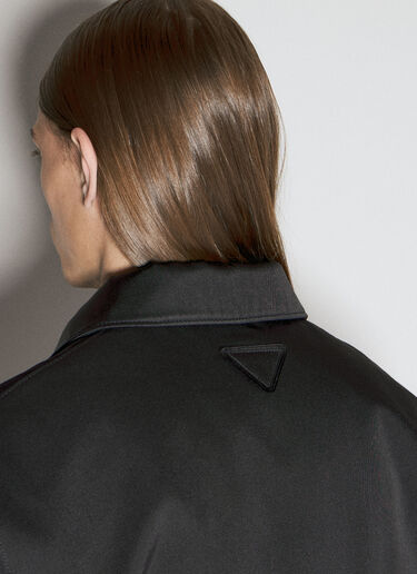 Padded Silk And Cotton Jacket Prada Padded Silk And Cotton Jacket Black pra0155004