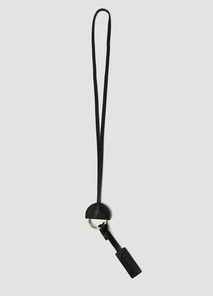 Balenciaga 圆形挂绳钥匙圈 黑色 bal0255082