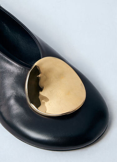 Jil Sander レザーバレエパンプス  ブラック jil0259021