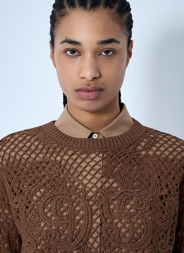 Max Mara Crochet Sweater Brown max0260008