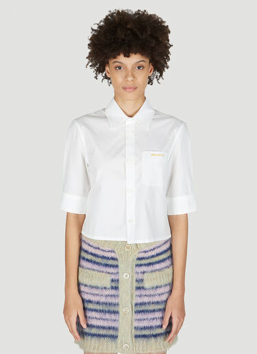 Marni 크롭 박시 셔츠 화이트 mni0251005