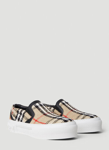 Curt Check Sneakers Burberry Curt Check Sneakers Beige bur0251084