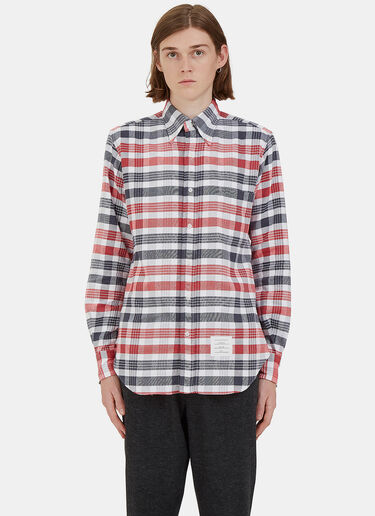Thom Browne Checked Flannel Shirt Red thb0125027