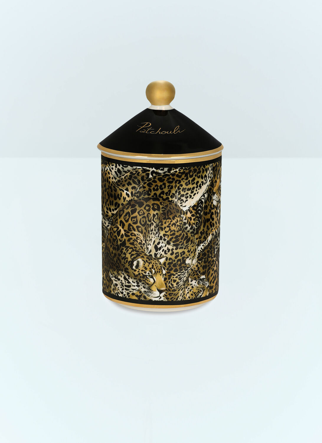 Dolce & Gabbana Casa Leopardo Scented Candle In Black