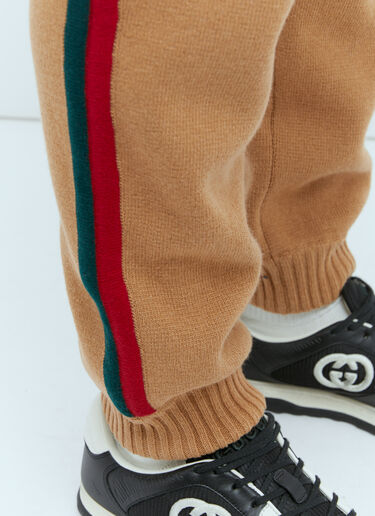 Gucci 웹 울 니트 트랙 팬츠 카멜 guc0155024