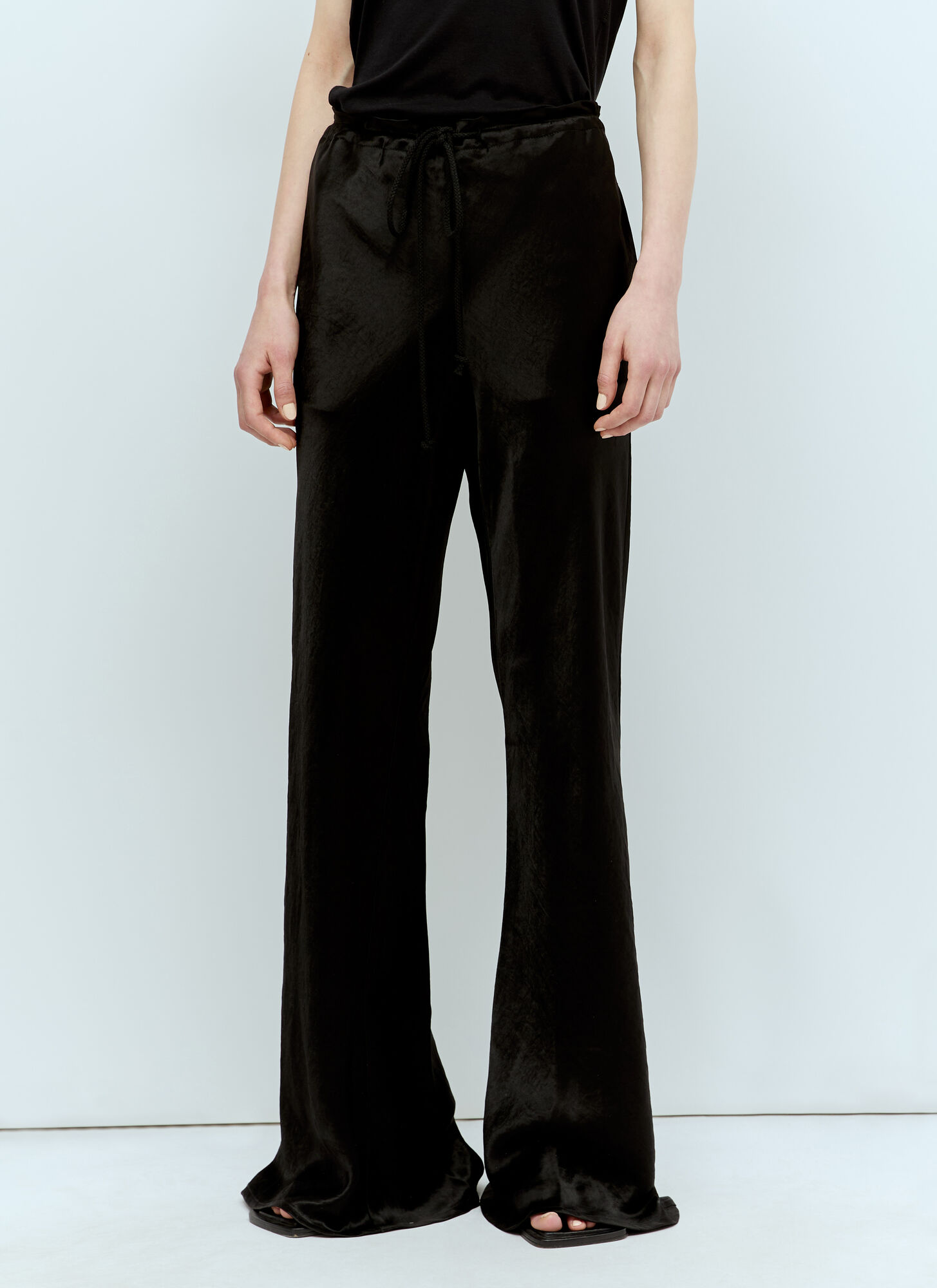 Shop Song For The Mute Bias Flared Pants In Black