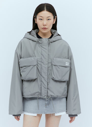 Blouson Padded Jacket Miu Miu Blouson Padded Jacket Grey miu0254020