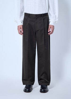 The Row Nesper Wide-Leg Drill Pants Brown row0166002