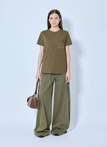 LN-CC® - Max Mara: Chest Pocket T-Shirt - Green Max Mara Chest Pocket T-Shirt Green max0265033