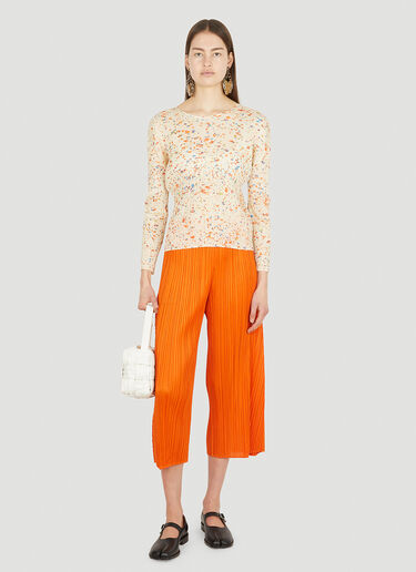 Pleats Please Issey Miyake Plissé Cropped Pants Orange plp0251016